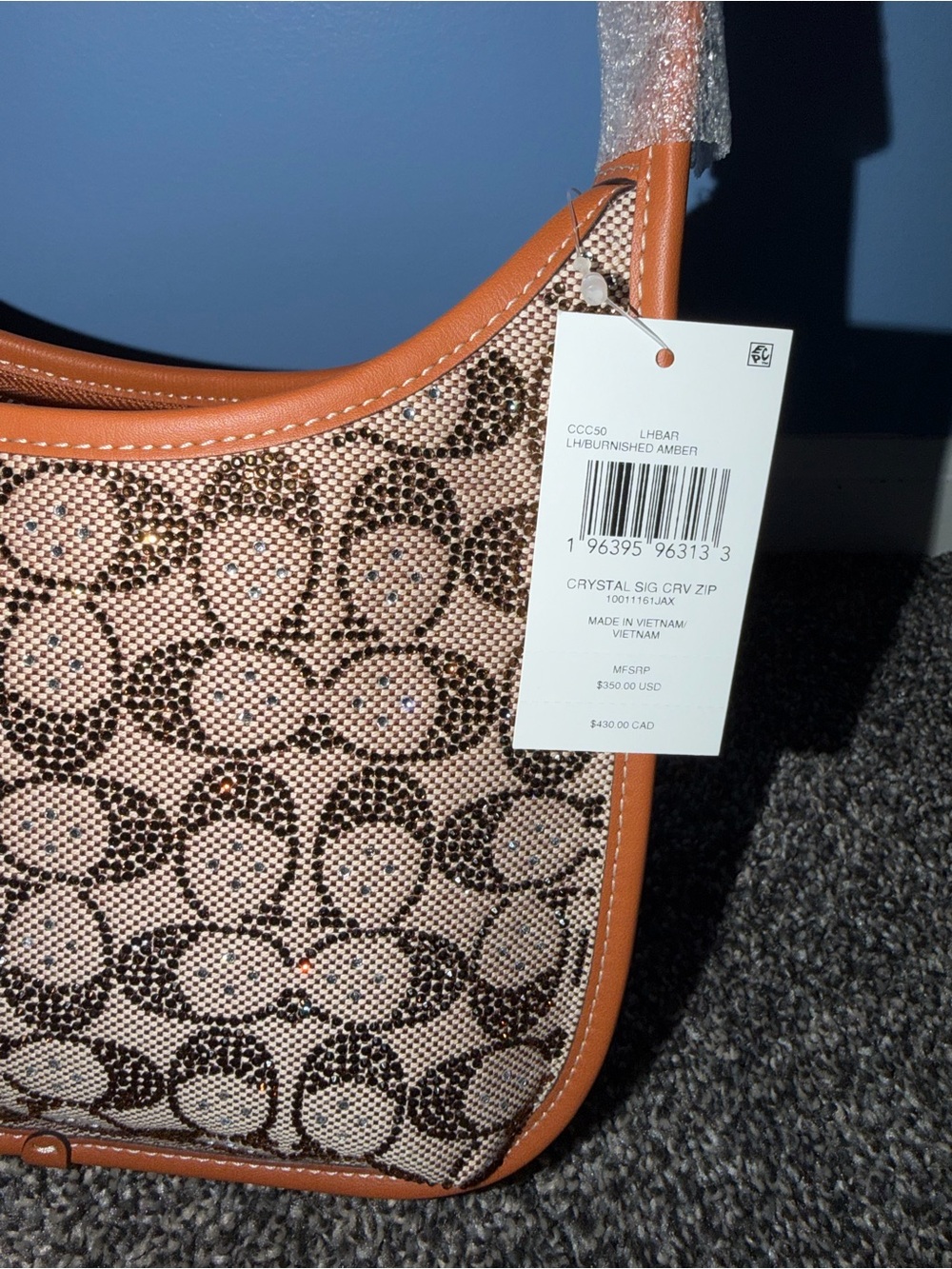COACH Crystal Signature Jacquard Shoulder Bag - Picture 2 of 10